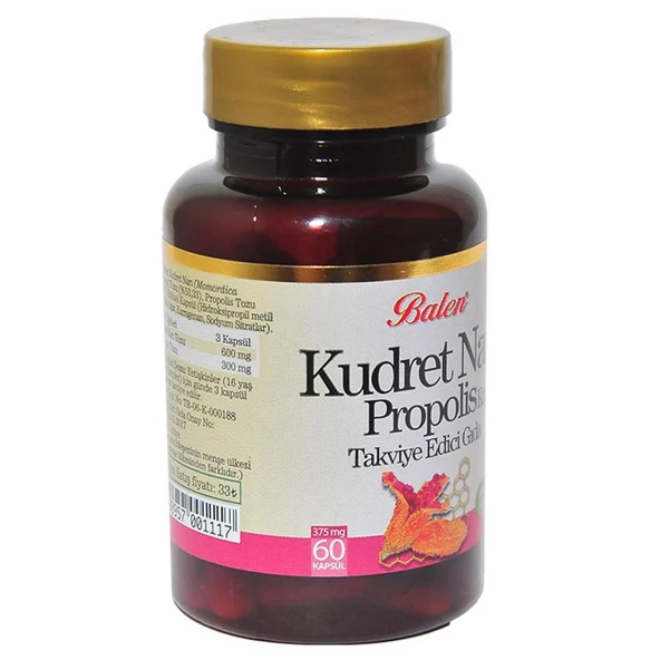 Balen Kudret Narı Propolis Kapsülü 375mg x 60 Kapsül - 5