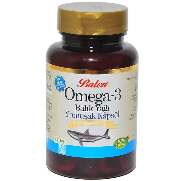 Balen Omega-3 Balık Yağı Yumuşak Kapsülü 650mg x 100 Soft Gel
