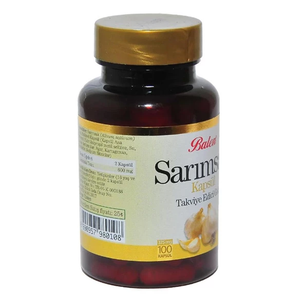 Balen Sarımsak Kapsülü Takviye Edici Gıda 375mg x 100 Adet - Resim 5