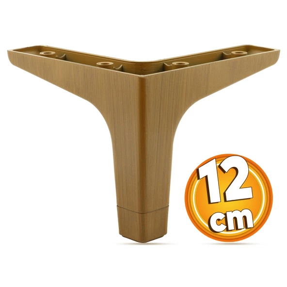 Sedef Mobilya Kanepe Sehpa Tv Ünitesi Baza Koltuk Ayağı Ahşap Desenli Koyu Ceviz Renk 12 Cm Ayakları