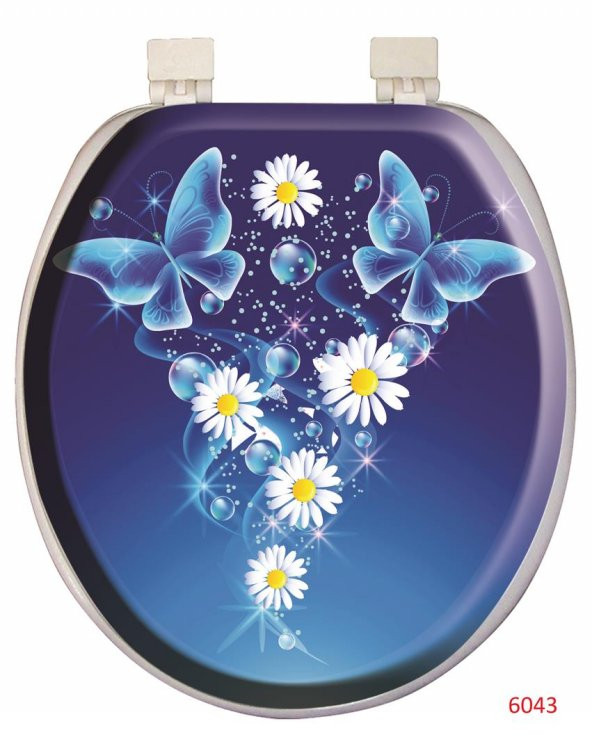 Softy Classic Desenli Yumuşak Klozet Kapağı Beyaz