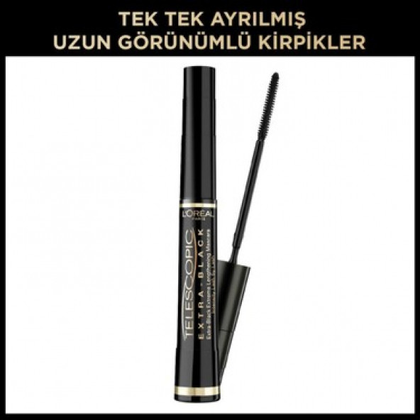 L'Oreal Paris Telescopic Carbon Extra Black Maskara - Siyah
