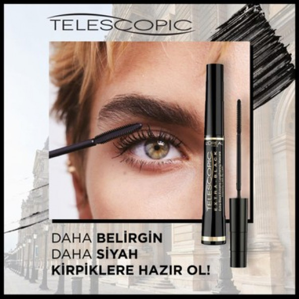L'Oreal Paris Telescopic Carbon Extra Black Maskara - Siyah - 2