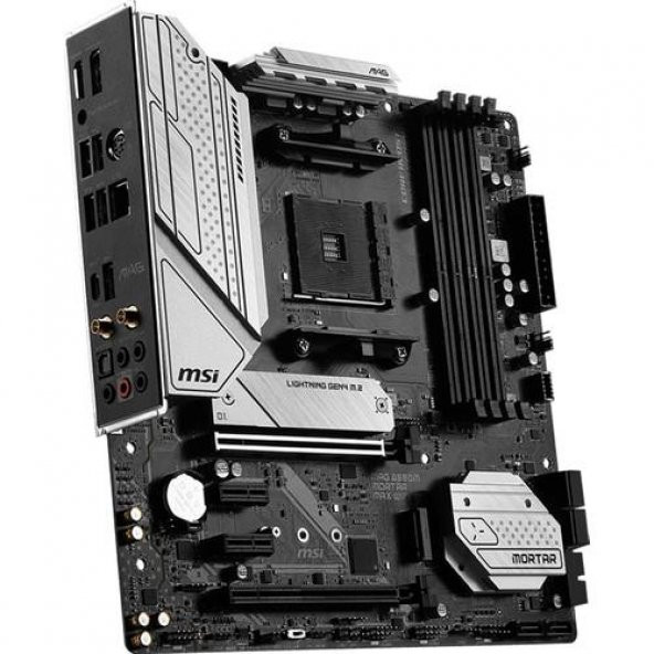 MSI MAG B550M Mortar Max WIFI AMD B550 4400 MHz (OC) DDR4 Soket AM4 mATX Anakart - 4