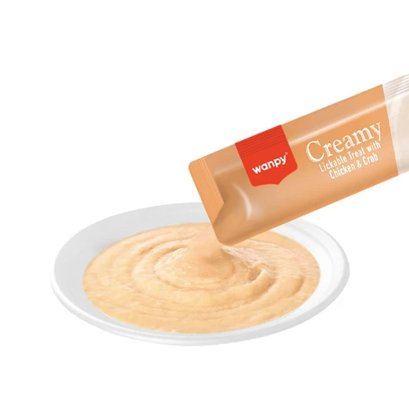 Wanpy Tavuklu Yengeçli Sindirim Sistemi Destekleyici Krema Ödül Maması 5x14 gr - Resim 3