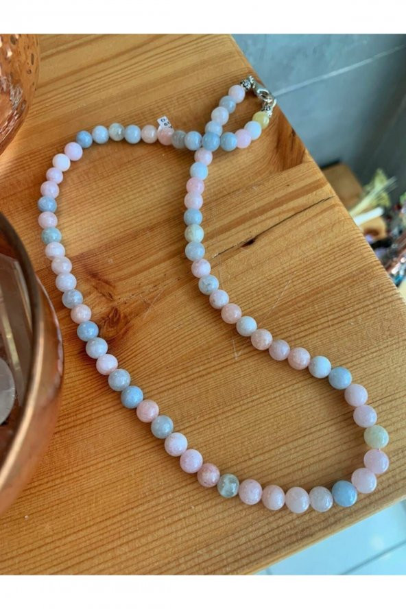 Aquamarine- Morganit - Helidor Kolye