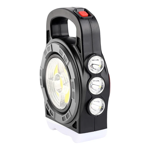 Ayt Powermaster HB-6678C Cob Ledli 20 Watt 3 Kademeli Şarjlı USB Çıkışlı Solar Lamba Kamp Lambası - 7