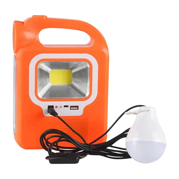 POWERMASTER HB-6399A COB LEDLİ SOLARLI 3 KADEMELİ USB ÇIKIŞLI ŞARJLI IŞILDAK FENER (1 ADET AMPULÜ UNUTMA) - 7