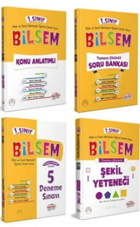 Editör Yayınları 1. Sınıf Bilsem Hazırlık Kitapları 4 lü Set - 2
