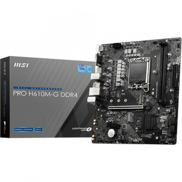 MSI PRO H610M-G Intel H610 3200 MHz DDR4 Soket 1700 mATX Anakart