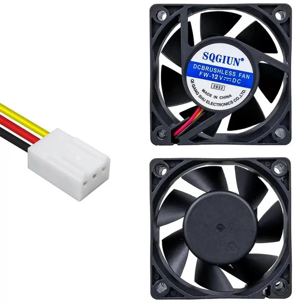 POWERMASTER PM-17896 IC-216 60X60X25 MM 6X6 12 VOLT DC 3 KABLOLU FAN - Resim 5