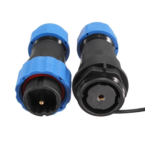 SD20 SU GEÇİRMEZ TEK PİNLİ ERKEK-DİŞİ 20 MM DÜZ KABLO KONNEKTÖR - 4