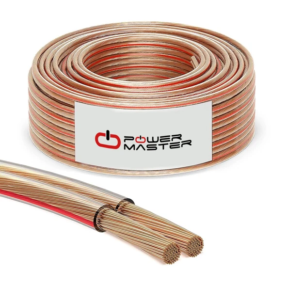 Ayt Powermaster 100 Metre Bakır 2x2.5 Hoparlör Kablosu Full Bakır Şeffaf Kablo - 2