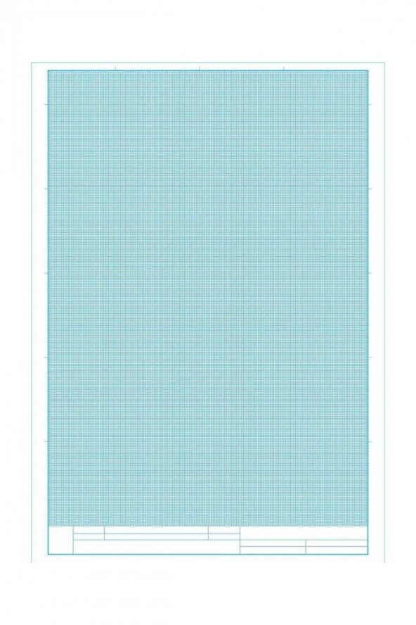 Milimetrik Teknik Resim Bloknot A4 Mavi 30 Yaprak - 2
