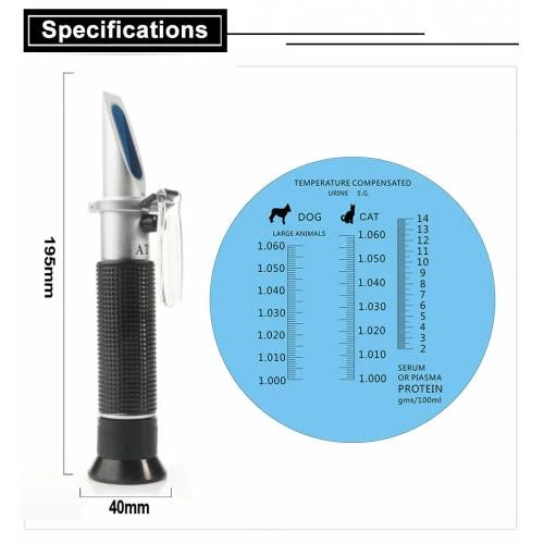 ATC Pet Üre Serum Plazma Protein Refraktometresi Evcil Hayvan Kedi Köpek İdrar Ölçümü - 3