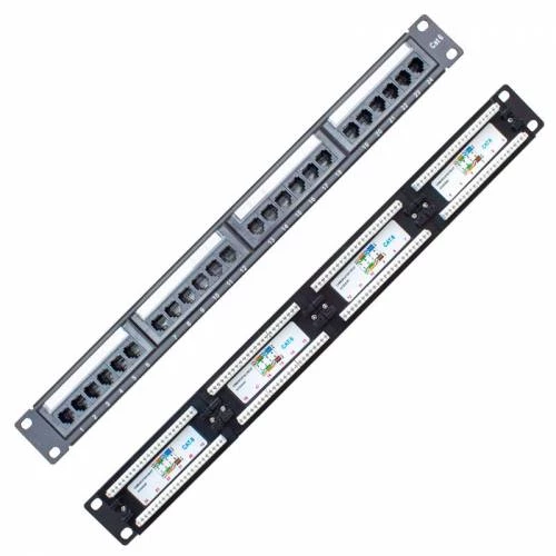 POWERMASTER PM-12231 24 PORT UTP CAT6 PATCH PANEL * S-LINK SL-P624