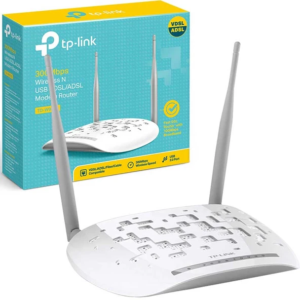 TP-Link TD-W9970 300 Mbps Kablosuz VDSL2 Fiber Modem - Resim 4