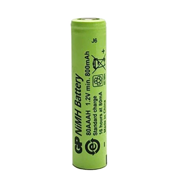 Ayt GP 1.2 Volt 800 mAh Düz Kafa Şarjlı AAA İnce Kalem Pil 80AAH - 2