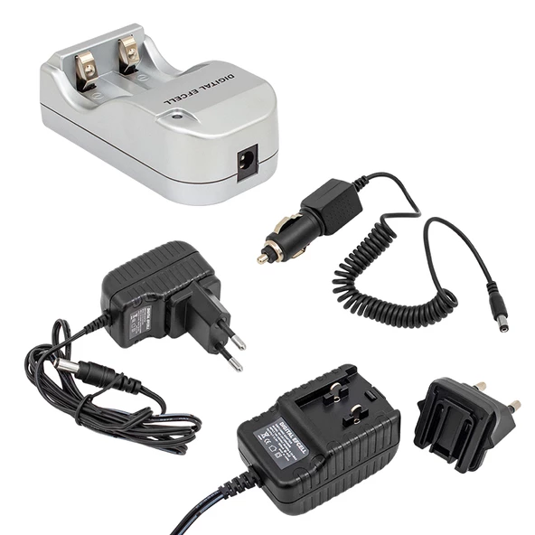 Digital Efcell 123A 16340 17335 2 li Ev Araç Pil Şarj Cihazı Priz Tipi Ve 12 Volt 3.7 Volt Lion Pil Şarj Aleti - Resim 2