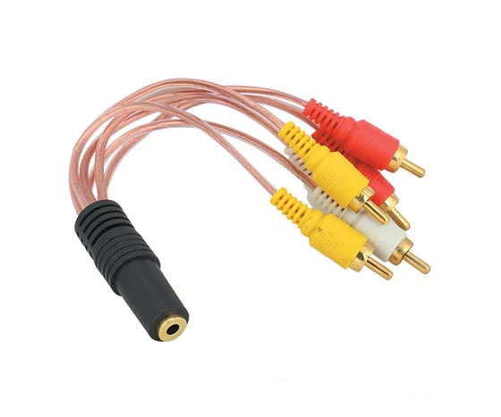 Ayt 3.5 Mm Stereo Dişi 6 Tos Erkek 5+1 Ses Sistemi Kablo Rca Çıkışını 3.5 mm Jak Çıkışına Çeviciri Dönüştürücü Jack - Resim 2