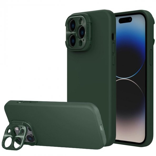 Nillkin LensWing Stand Case Cover with MagSafe for Apple iPhone 14 Pro Max - Green - 6
