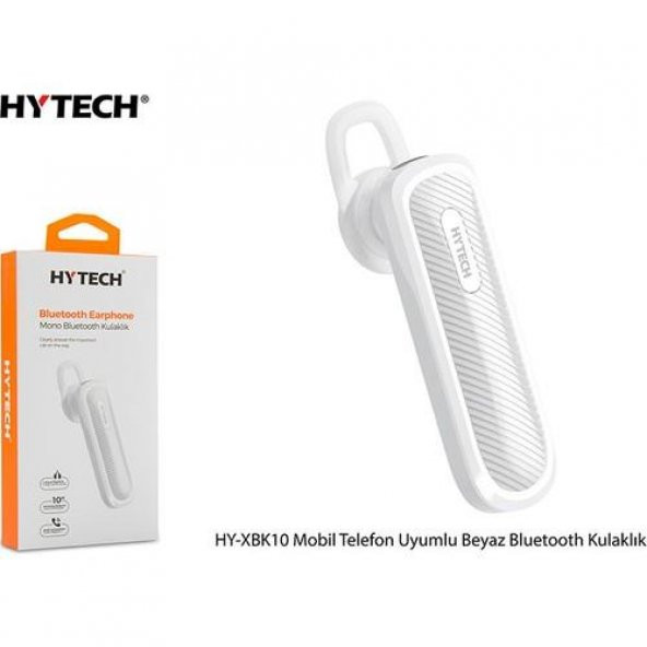 Hytech HY-XBK10 Beyaz Mobil Telefon Uyumlu Bluetooth Kulaklık