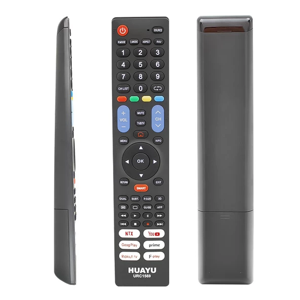 Ayt Huayu URC1569 Netflix-YouTube-Prime Video-Google Play Tuşlu 7 in 1 Universal Lcd Led Tv Kumandası - 2