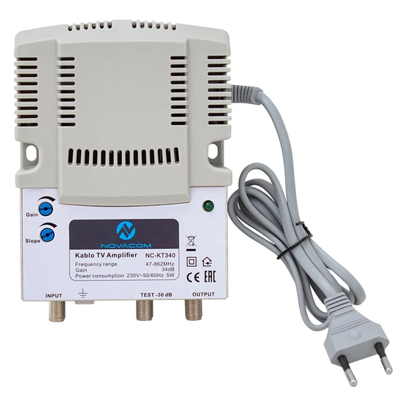 Ayt Novacom NC-KT340 47-862 Mhz 34 dB Kablo TV Amplifier Hat Yükseltici Uydu Sinyal Güçlendirici - 2