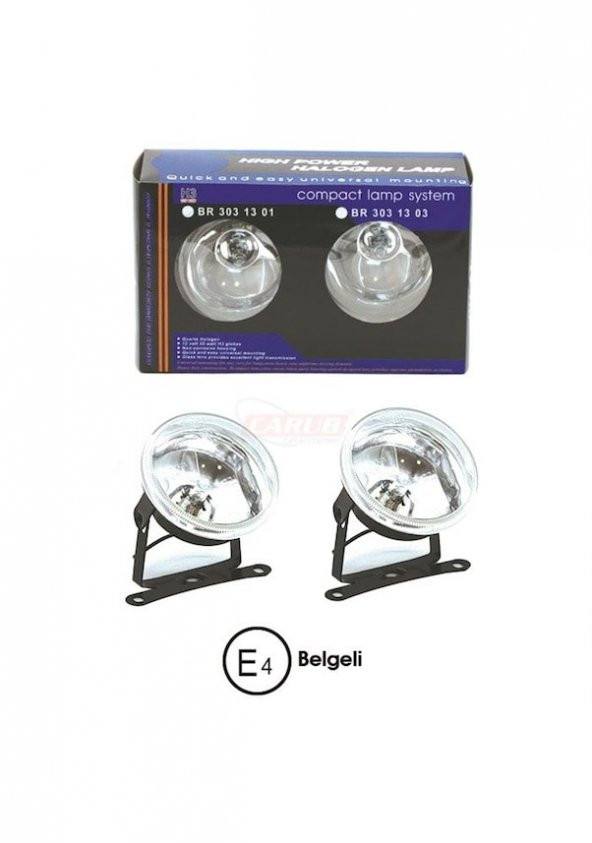 ÜNİVERSAL YUVARLAK SİS LAMBASI TAKIMI (2 ADET) 9 CM AMPÜLLÜ