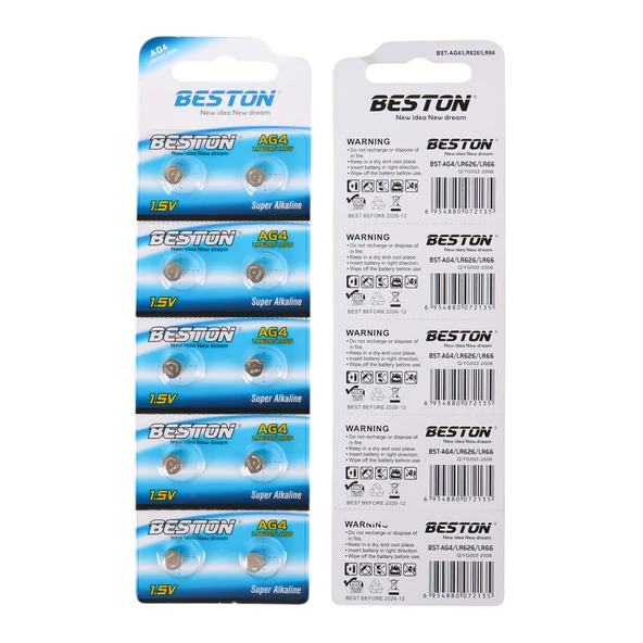 Oxford AG4 LR626 Alkalin Saat Pili 10 lu Paket Küçük Pil Saat Pili Düğme Pil