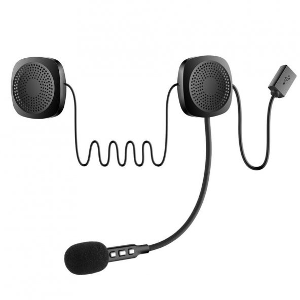Powermaster Bluetooth lu Şarjlı Kask İçi Motosiklet Hoparlör ve Mikrofon Seti Telefonla Konuşma