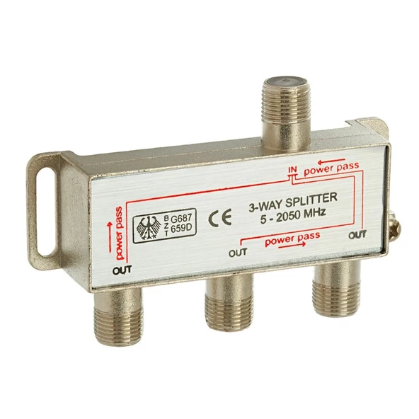 Ayt MAG 1 3 Splitter 5-2500 Mhz Uydu Kablosu Sinyali Çoklayıcı Çoğaltıcı - 3