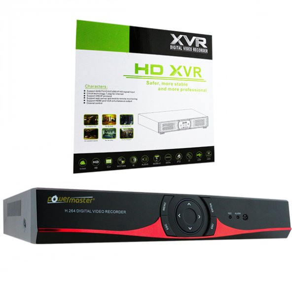Powermaster 4K Ultra HD 4 Kanal Dvr Kayıt Cihazı Kamera Kayıt Cihazı CCTV Sesli Kamera Destekli