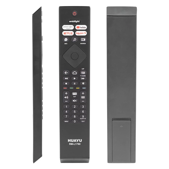 Huayu RM-L1760 Philips Ambilight Youtube Prime Video Rakuten Tv Tuşlu LCD LED TV Kumandası Uzaktan Kumanda