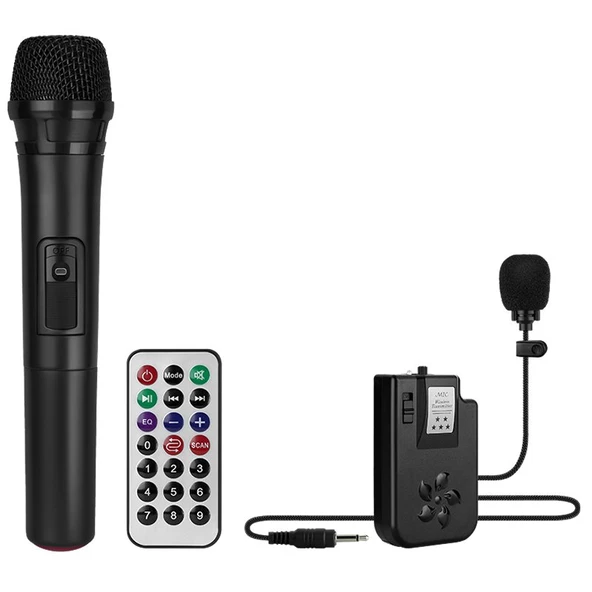Magicvoice MV-2016 Max 175 W USB-SD-BT Siyah 1E-1Y Mikrofonlu Aktif Hoparlör taşınabilir - 5