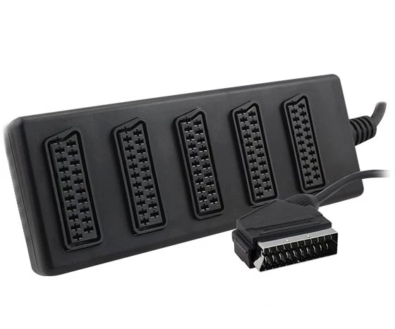Ayt 5 Li Scart Dağıtıcı Çoklayıcı Scart Soketi Girişi Çoğaltıcı