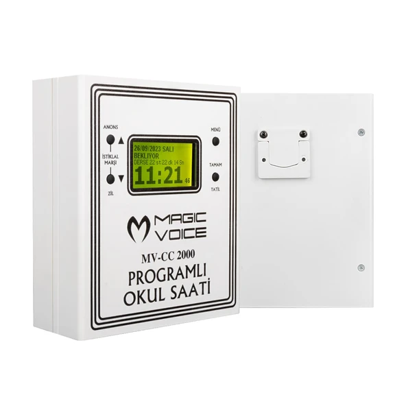 Magicvoice 6 Melodili USB Duvar Tipi Programlı Akıllı Dijital Okul Saati 24 Ders Programlanabilir - 4