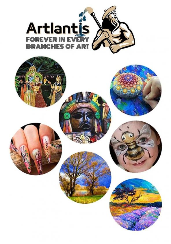 Fırça Seti 10 Lu Resim Fırçası 1 Paket Suluboya Akrilik Boya Guaj Boya Yağlı Boya Fırca Seti Kesik Yelpaze - 3