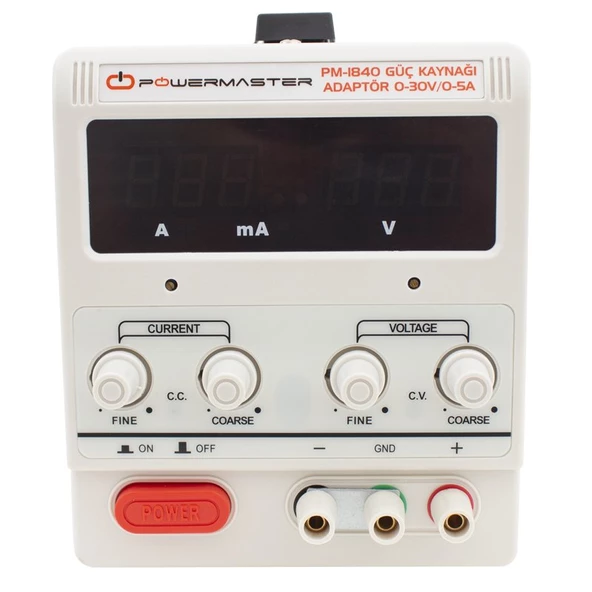 Powermaster PM-1840 0-30V - 0-5A Güç Kaynağı Adaptör - 2