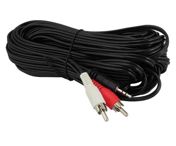 Ayt 2 RCA 3.5mm Stereo Kablo 10 Metre Ses Kablosu - Resim 2