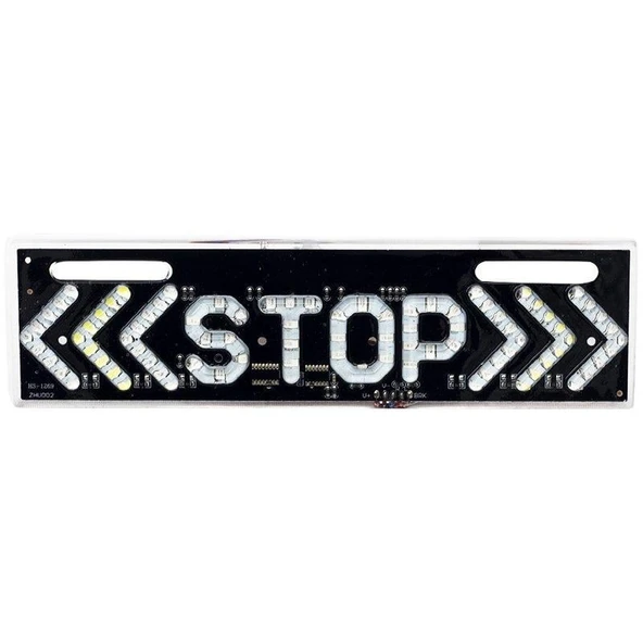 Ayt Elektrikli İşaret Cihazı Oklu Stop Büyük 12 Volt Oto Araç Okul Taşıtları İçin Led Aydınlatma Yön Tabelası - 8