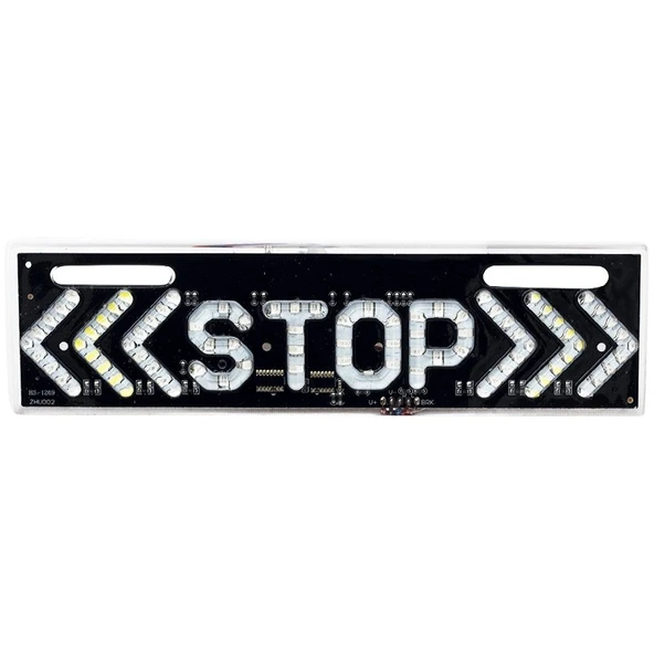 Ayt Elektrikli İşaret Cihazı Oklu Stop Büyük 12 Volt Oto Araç Okul Taşıtları İçin Led Aydınlatma Yön Tabelası - 5