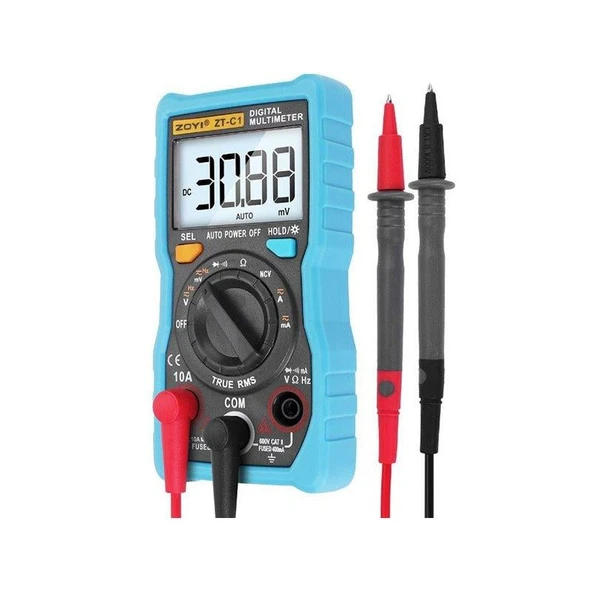 Zoyi Zt-C1 Cep Tipi True Rms Dijital Ölçü Aleti Multi Metre Ölçüm Cihazı - 8