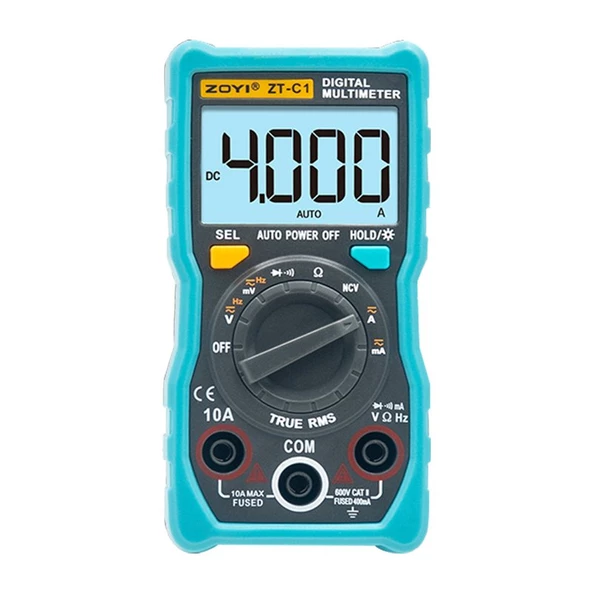 Zoyi Zt-C1 Cep Tipi True Rms Dijital Ölçü Aleti Multi Metre Ölçüm Cihazı