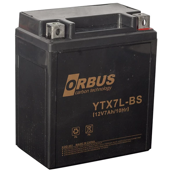 Ayt Orbus 12 Volt 7 AH Elektrikli Karbon Bisiklet Aküsü Yeni Tarihli Taze Akü 12V-7A