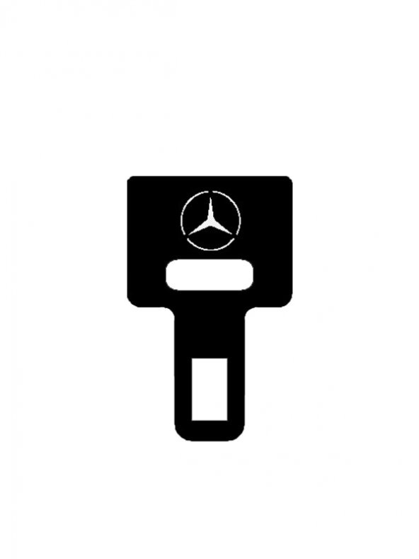 Standart Basic Mercedes Logo Oto Kemeri Tokası 2 Adet