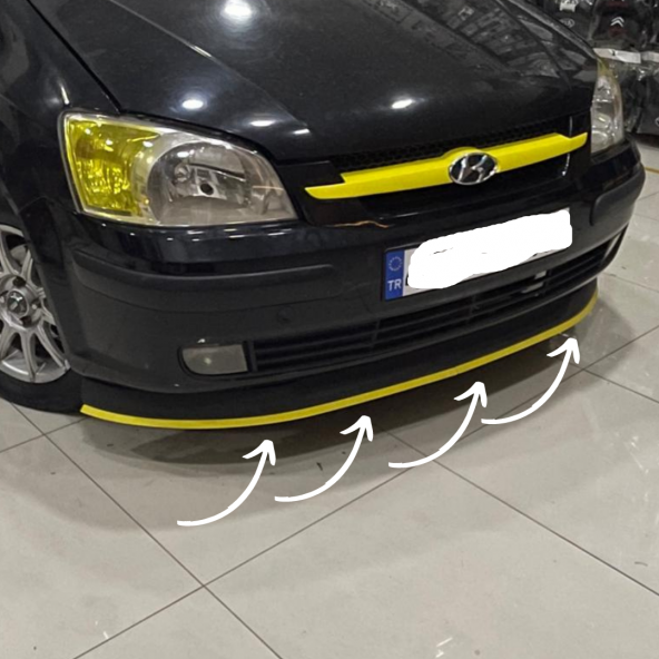 Opel Astra H Lip Ön Tampon Eki Kırılmaz Ön Lip 4 Parça Mavi