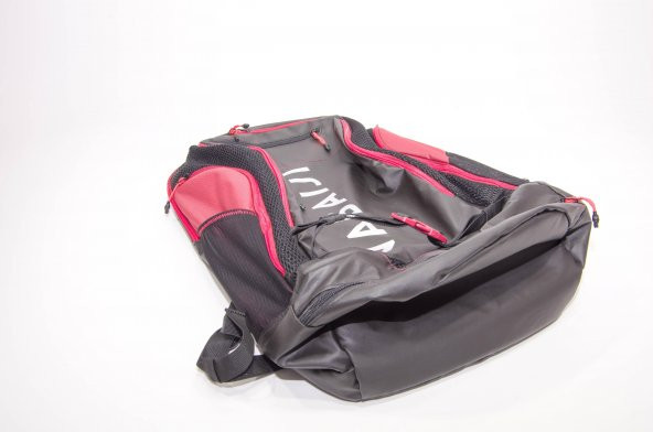 Unisex Siyah/Kırmızı 40Lt Yüzücü Sırt Çantası 9 bölmeli Nabaiji Meridyendukkan - 2