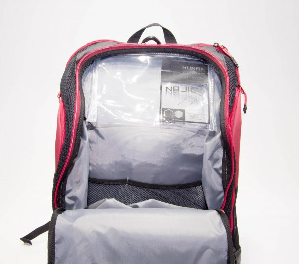 Unisex Siyah/Kırmızı 40Lt Yüzücü Sırt Çantası 9 bölmeli Nabaiji Meridyendukkan - 6