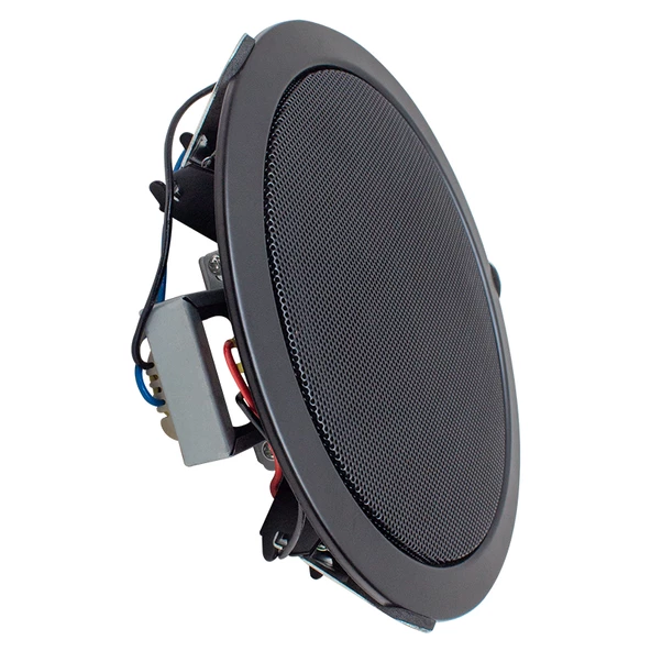 Magicvoice 13 Cm 6W Trafolu Alçıpan Metal Kasa Hoparlör Siyah Tavan Hoparlörü Okul Toplantı Konferans Salonu İçin